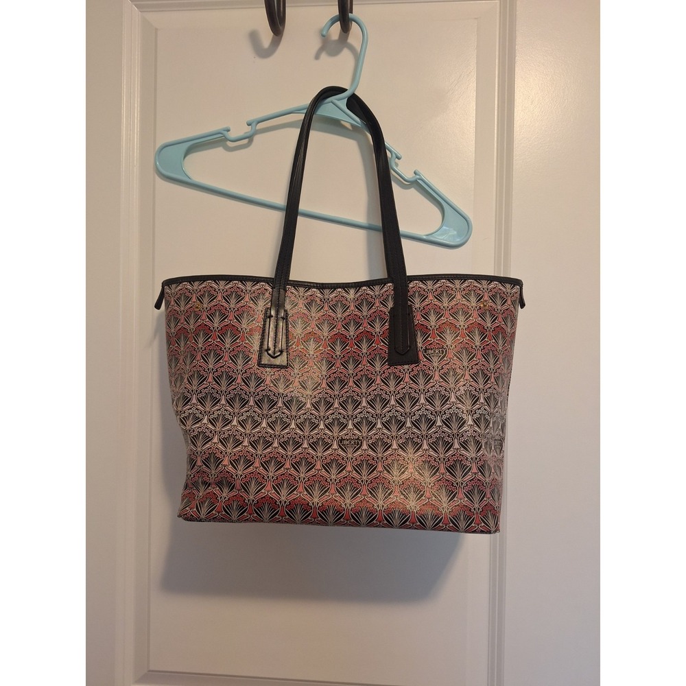 Liberty of London Dark Coral Iphis Sunset Little Marlborough Canvas Tote Bag